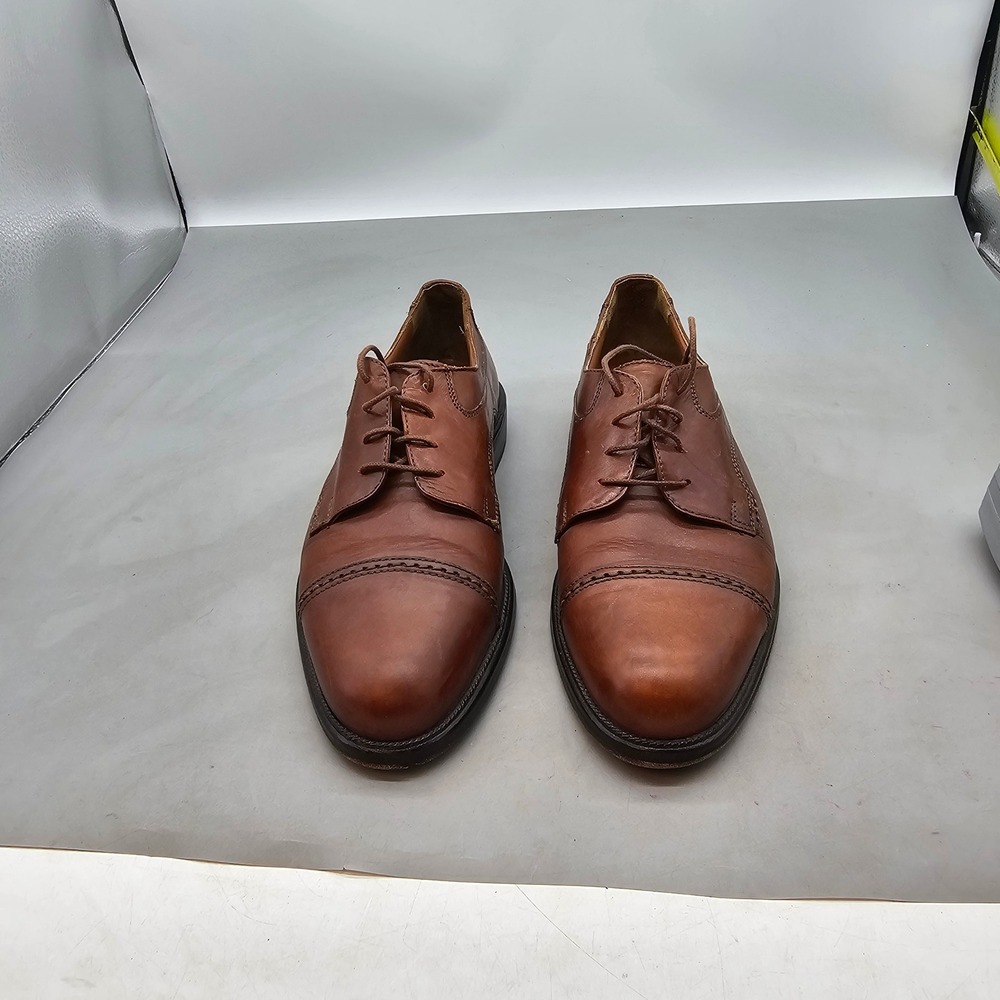 Cable & Co Men Control Structure Cap Toe Oxford Brown Leather Made in Italy 10.5